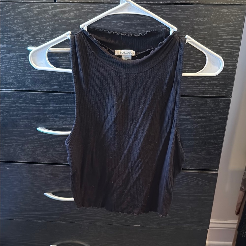 Gaze Black Sleeveless Top